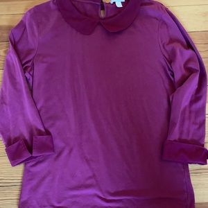 Cute Garnet Hill top with Peter Pan Collar, size M
